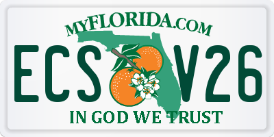 FL license plate ECSV26