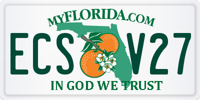 FL license plate ECSV27