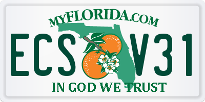 FL license plate ECSV31