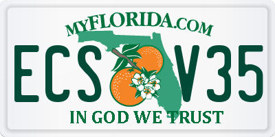 FL license plate ECSV35