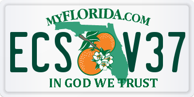 FL license plate ECSV37