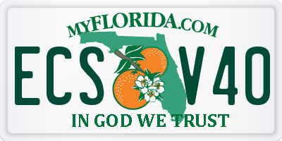 FL license plate ECSV40