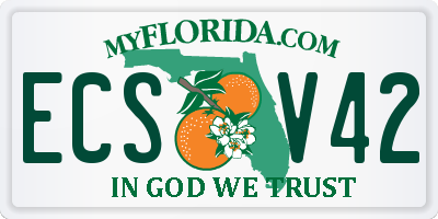 FL license plate ECSV42