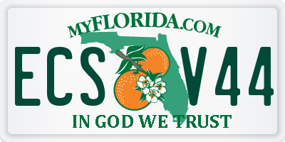 FL license plate ECSV44