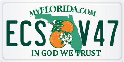 FL license plate ECSV47