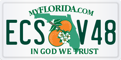 FL license plate ECSV48