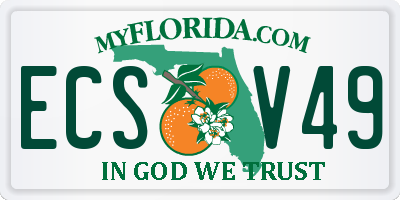 FL license plate ECSV49
