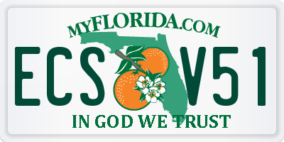 FL license plate ECSV51