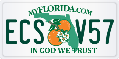 FL license plate ECSV57