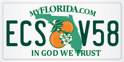 FL license plate ECSV58