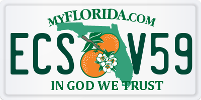 FL license plate ECSV59