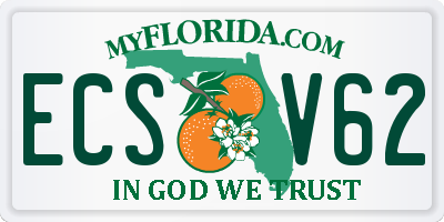 FL license plate ECSV62