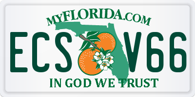 FL license plate ECSV66