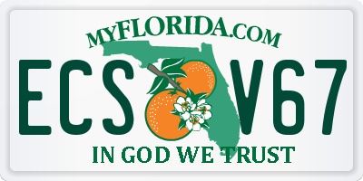 FL license plate ECSV67