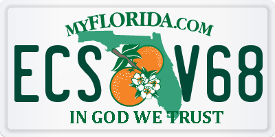 FL license plate ECSV68