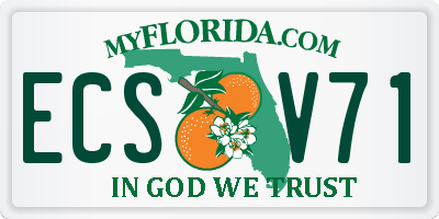 FL license plate ECSV71