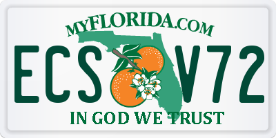 FL license plate ECSV72