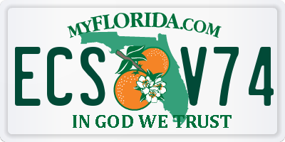 FL license plate ECSV74
