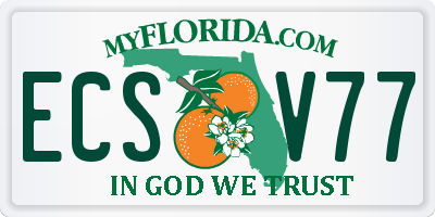 FL license plate ECSV77