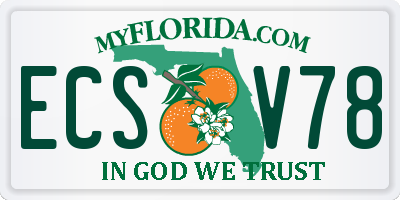 FL license plate ECSV78