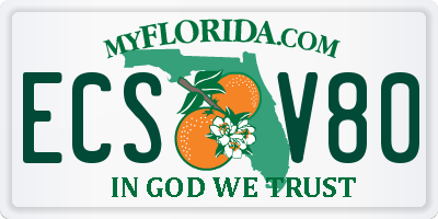 FL license plate ECSV80