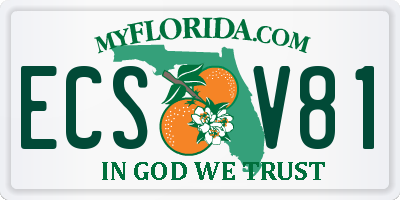 FL license plate ECSV81