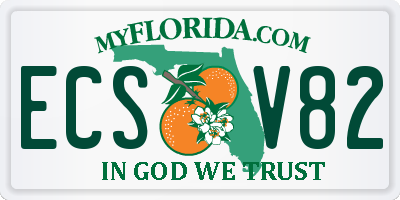 FL license plate ECSV82