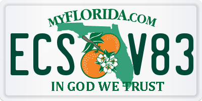 FL license plate ECSV83
