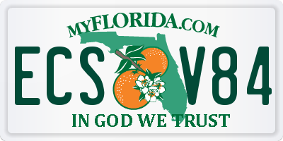 FL license plate ECSV84
