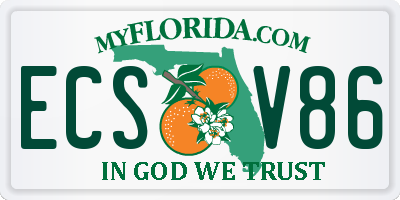 FL license plate ECSV86
