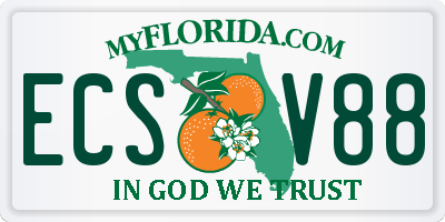FL license plate ECSV88
