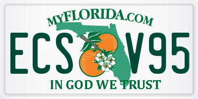 FL license plate ECSV95
