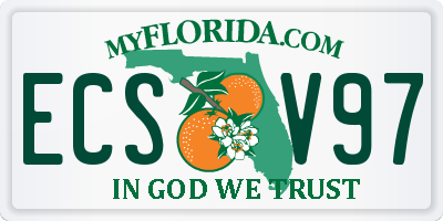 FL license plate ECSV97