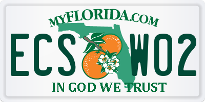 FL license plate ECSW02