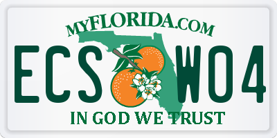 FL license plate ECSW04