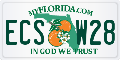 FL license plate ECSW28
