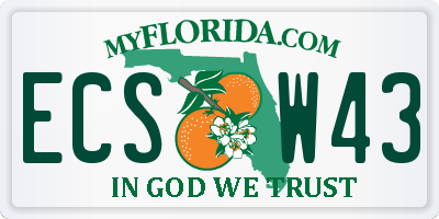 FL license plate ECSW43