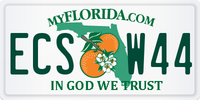 FL license plate ECSW44