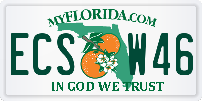 FL license plate ECSW46