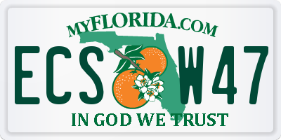 FL license plate ECSW47