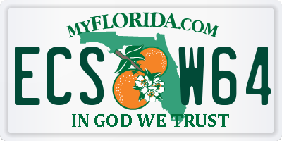 FL license plate ECSW64