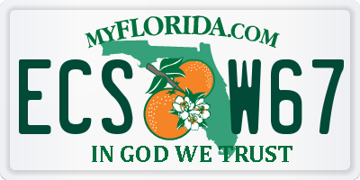 FL license plate ECSW67