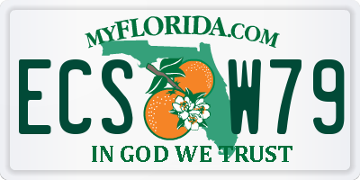 FL license plate ECSW79