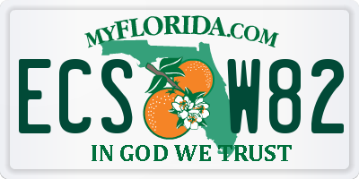 FL license plate ECSW82