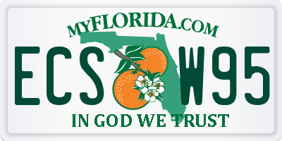 FL license plate ECSW95