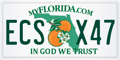 FL license plate ECSX47