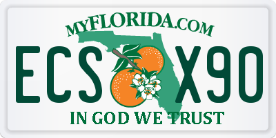 FL license plate ECSX90