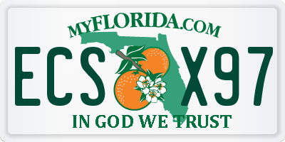 FL license plate ECSX97