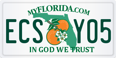 FL license plate ECSY05