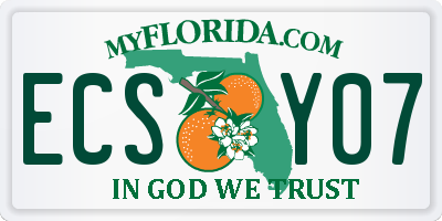 FL license plate ECSY07